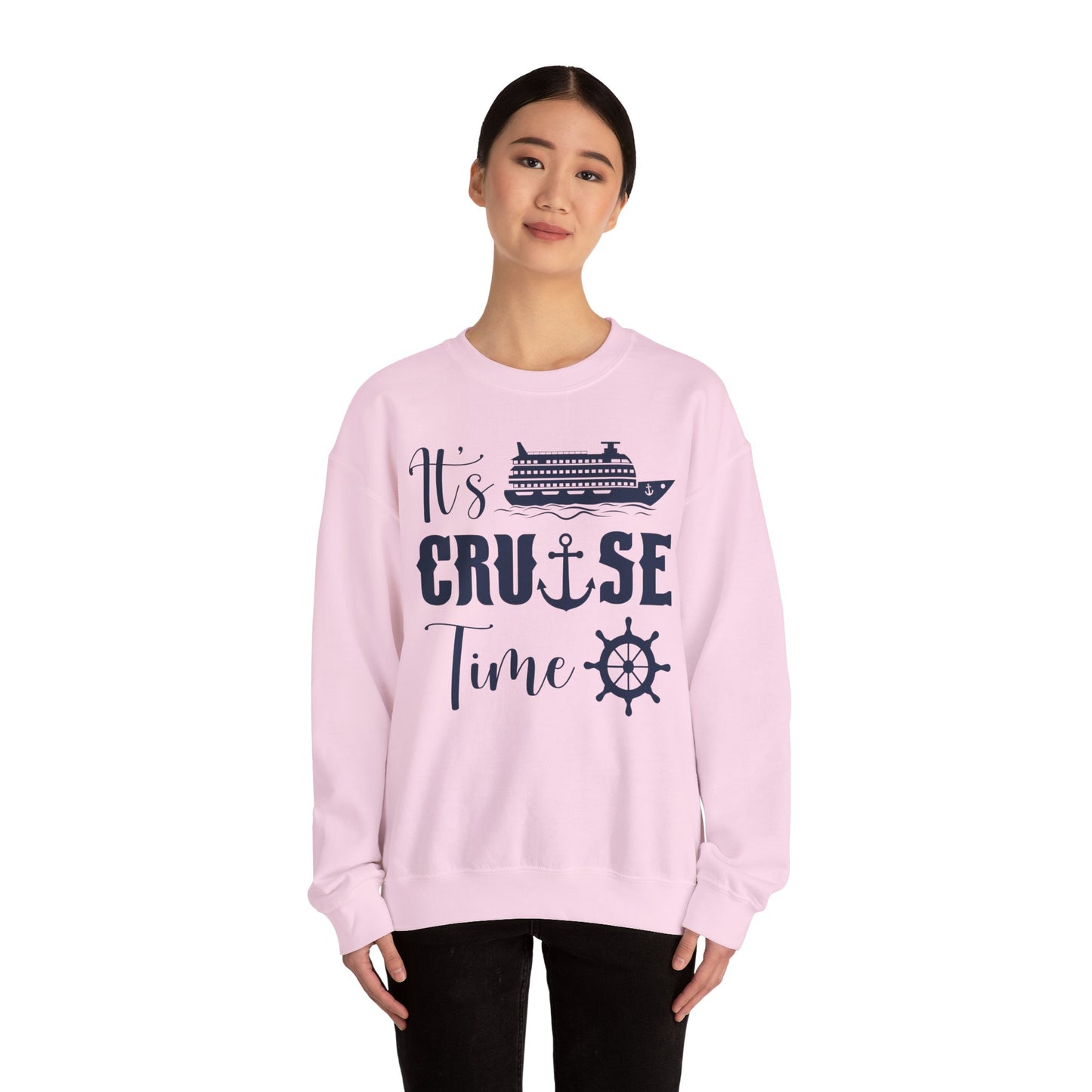 It’s Cruise Time Shirt - Nautical Ship Anchor Wheel Bold Graphic Sweatshirt - View 40 - Best Cruise Shirts