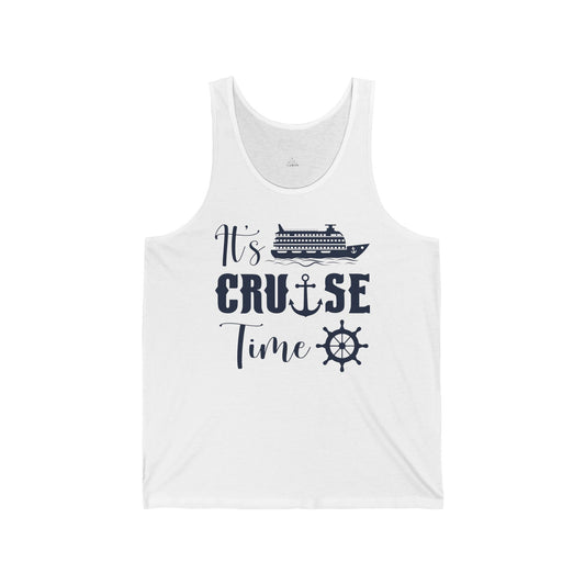It’s Cruise Time Shirt - Nautical Ship Anchor Wheel Bold Graphic — Tank Top
