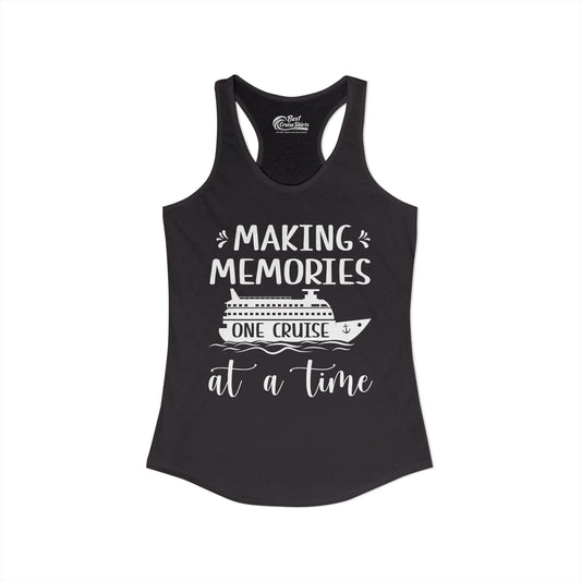 Making Memories One Cruise at a Time Nautical Family Cruise Shirt Ladies Tank - View 2 - Best Cruise Shirts