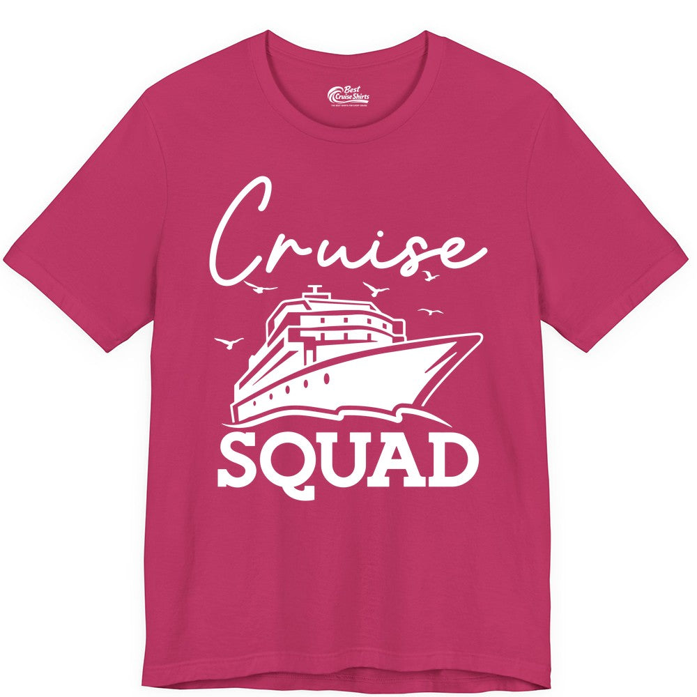 Cruise Squad Shirt - Group Cruise Shirts for Family Vacations (Premium Tee) in Berry - Cruise Squad Group Travel Shirt Bold Ship Family Friends Tee