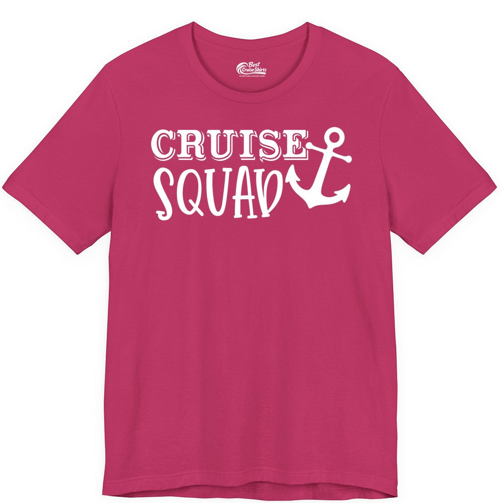 Cruise Squad Shirt - Nautical Cruise Group Matching Anchor Shirts (Premium Tee) in Berry - Cruise Squad Nautical Anchor Group Cruise Matching Shirt