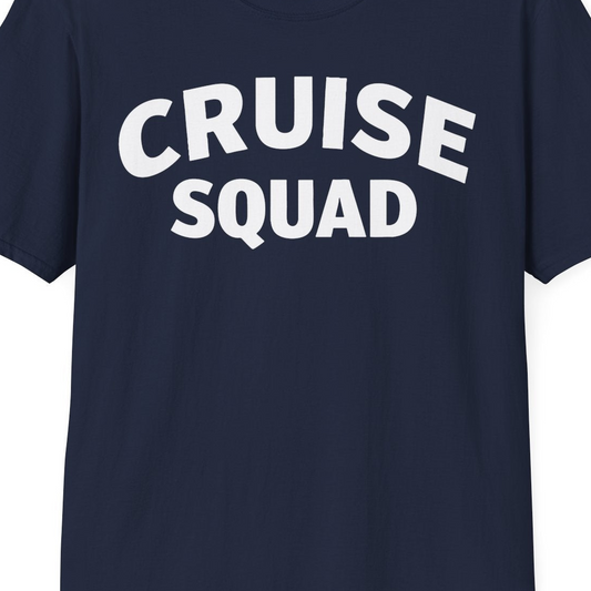Cruise Squad Shirt T-Shirt – Navy – Best Cruise Shirts Close Up