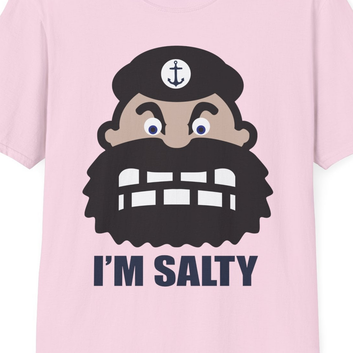 Im Salty Sailor Cartoon Shirt T-Shirt – Light Pink – Best Cruise Shirts Close Up