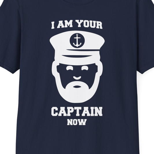 Funny Captain Shirt T-Shirt – Navy – Best Cruise Shirts Close Up