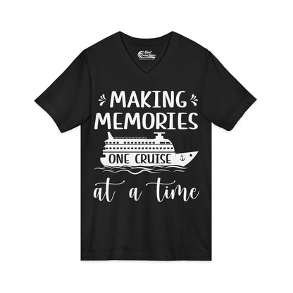 Making Memories One Cruise at a Time Nautical Family Cruise Shirt V-Neck - View 3 - Best Cruise Shirts