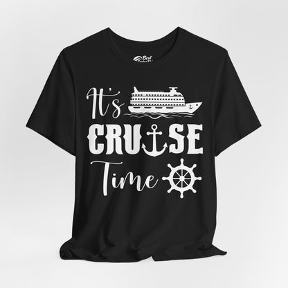 It’s Cruise Time Shirt - Nautical Ship Anchor Wheel Bold Graphic Premium Tee - View 4 - Best Cruise Shirts
