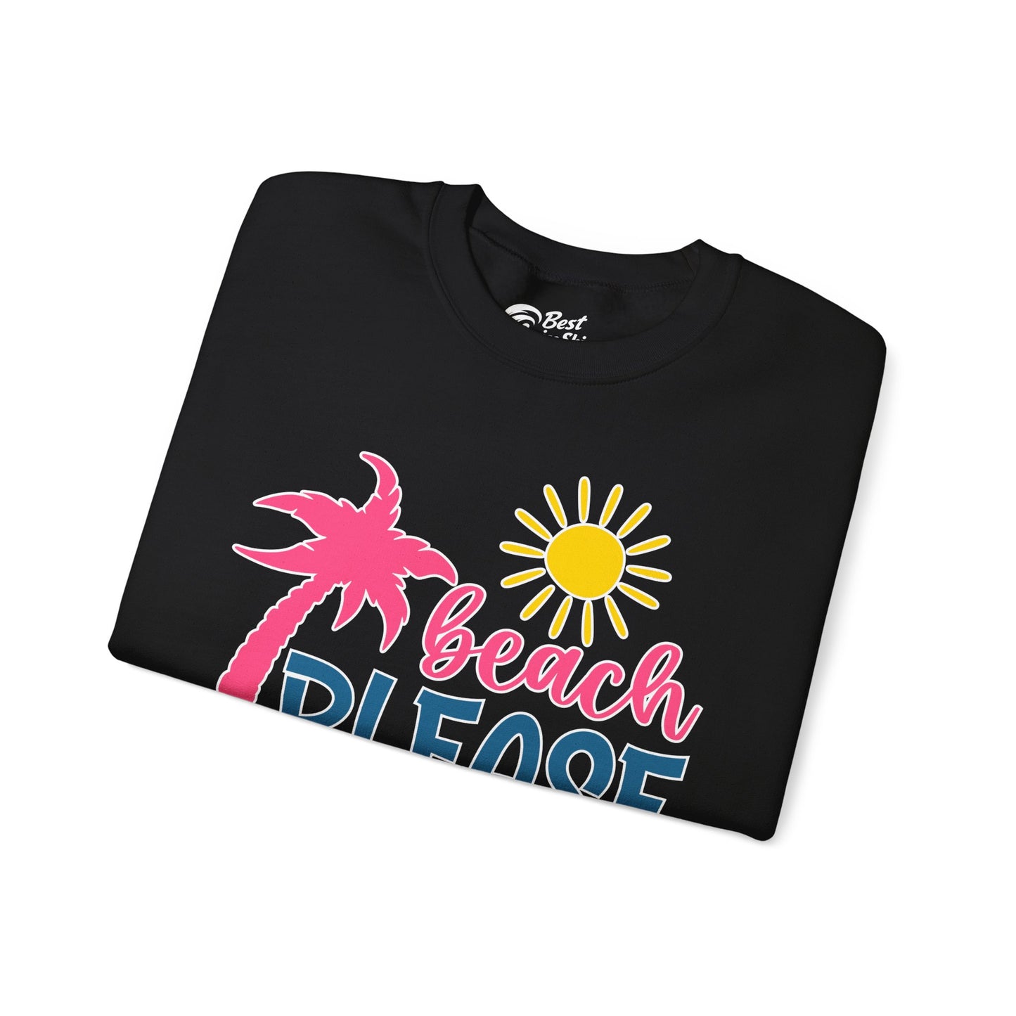Beach Please Shirt - Tropical Palm Tree and Sun Funny Summer Tee Sweatshirt - View 3 - Best Cruise Shirts