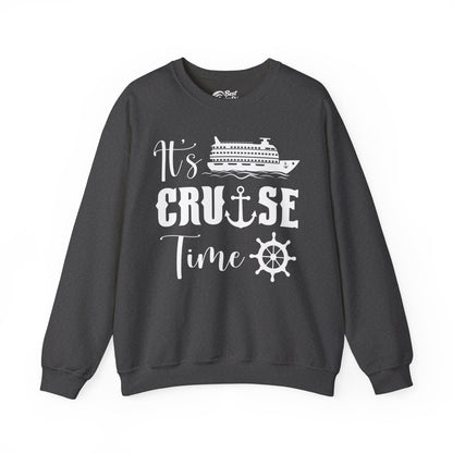 It’s Cruise Time Shirt - Nautical Ship Anchor Wheel Bold Graphic Sweatshirt - View 6 - Best Cruise Shirts