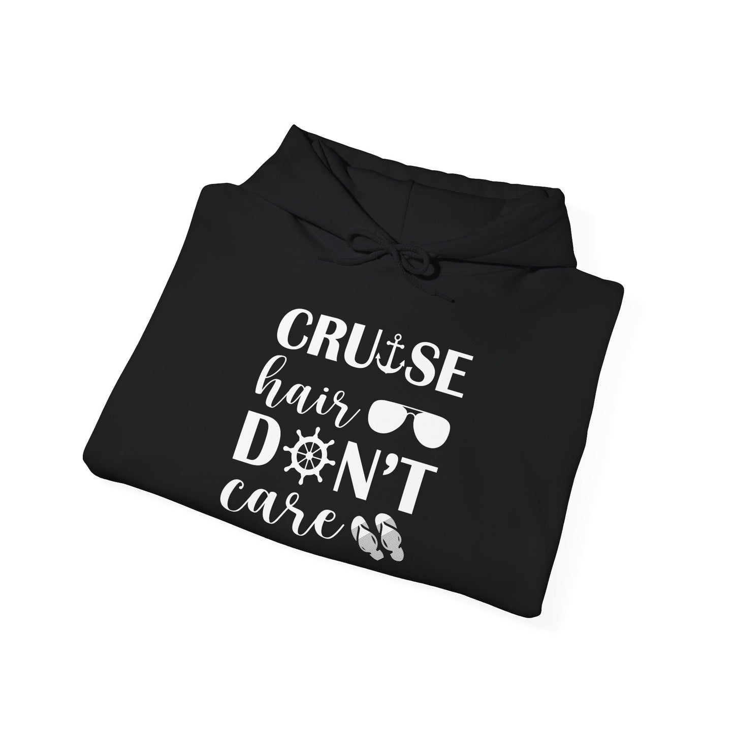 Cruise Hair Don't Care Shirt - Nautical Icons Summer Vacation Tee Hoodie - View 4 - Best Cruise Shirts