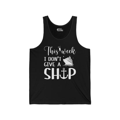 This Week I Don’t Give a Ship Funny Cruise Shirt With Nautical Icons — Tank Top