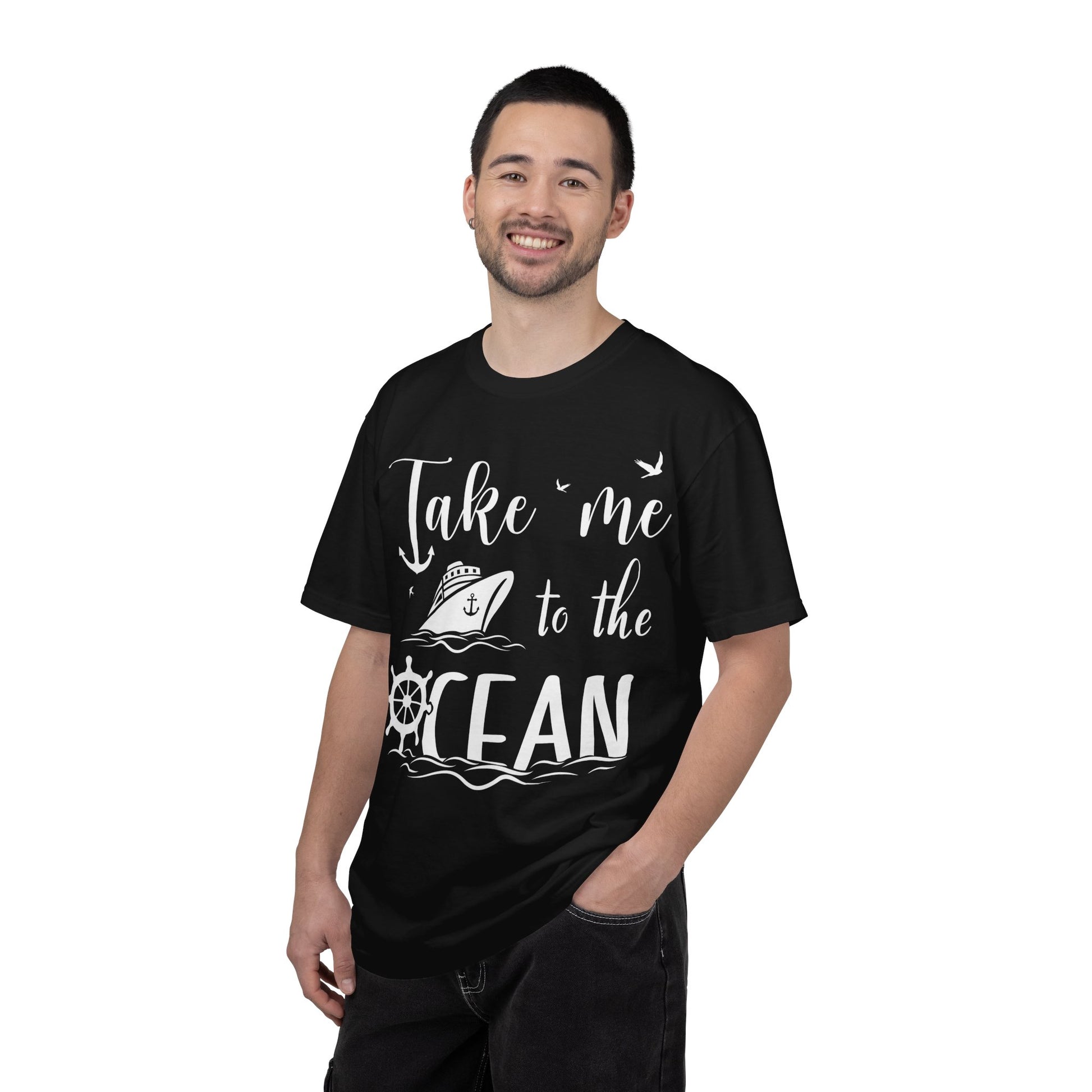 Take Me to the Ocean Nautical Cruise Ship Anchor Wheel Shirt Comfort - View 4 - Best Cruise Shirts
