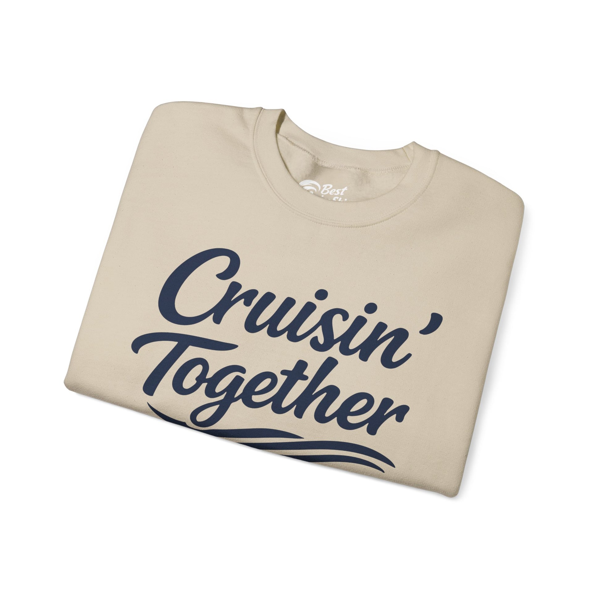 Cruisin Together Group Unity Shirt with Bold Script and Wave Design Sweatshirt - View 17 - Best Cruise Shirts