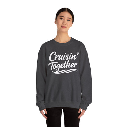 Cruisin Together Group Unity Shirt with Bold Script and Wave Design Sweatshirt - View 24 - Best Cruise Shirts