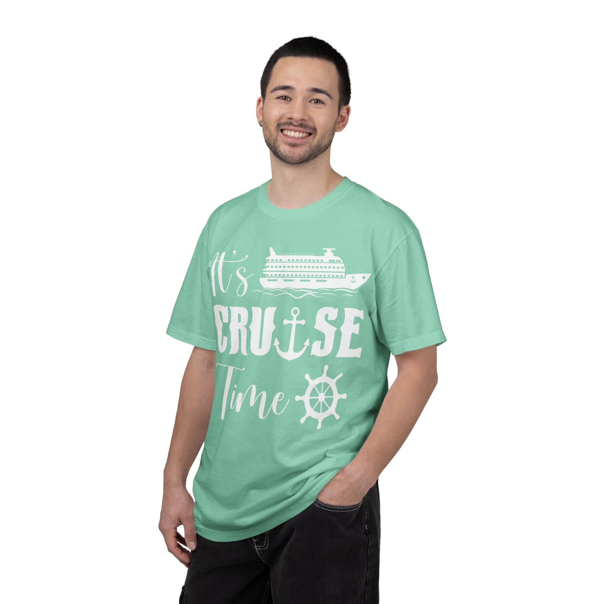 It’s Cruise Time Shirt - Nautical Ship Anchor Wheel Bold Graphic Comfort - View 19 - Best Cruise Shirts
