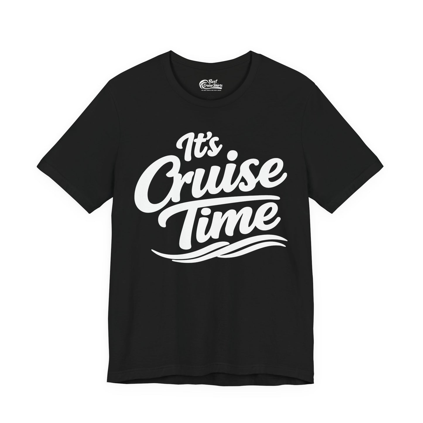 It’s Cruise Time Bold Nautical Wave Typography Cruise Shirt Premium Tee - Best Cruise Shirts