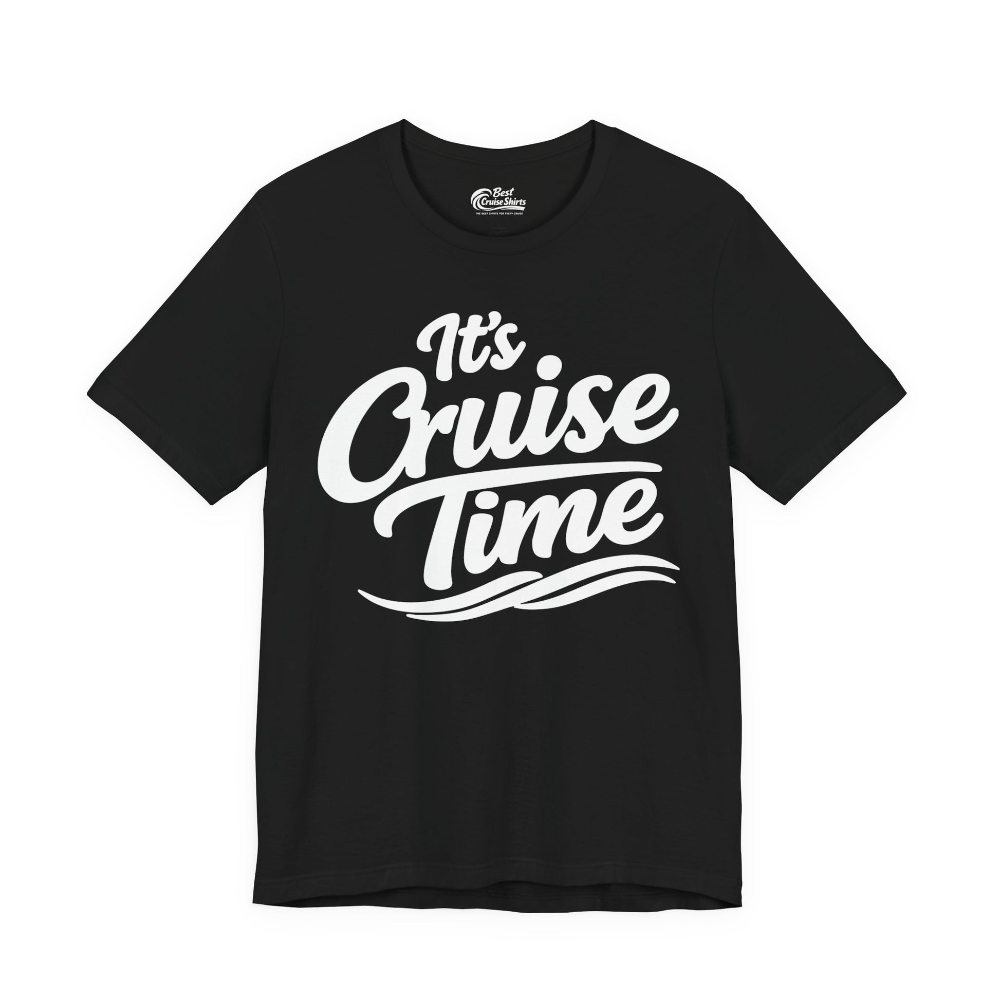 It’s Cruise Time Bold Nautical Wave Typography Cruise Shirt Premium Tee - Best Cruise Shirts