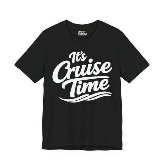 It’s Cruise Time Bold Nautical Wave Typography Cruise Shirt Premium Tee - Best Cruise Shirts