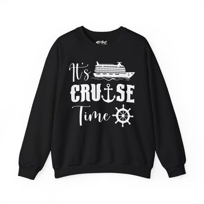 It’s Cruise Time Shirt - Nautical Ship Anchor Wheel Bold Graphic Sweatshirt - View 2 - Best Cruise Shirts