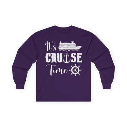 It’s Cruise Time Shirt - Nautical Ship Anchor Wheel Bold Graphic Long Sleeve - View 9 - Best Cruise Shirts