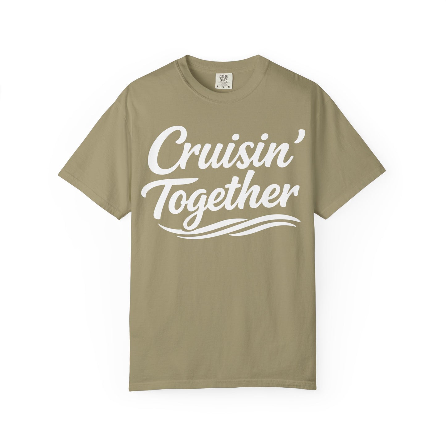 Cruisin Together Group Unity Shirt with Bold Script and Wave Design Comfort - View 3 - Best Cruise Shirts