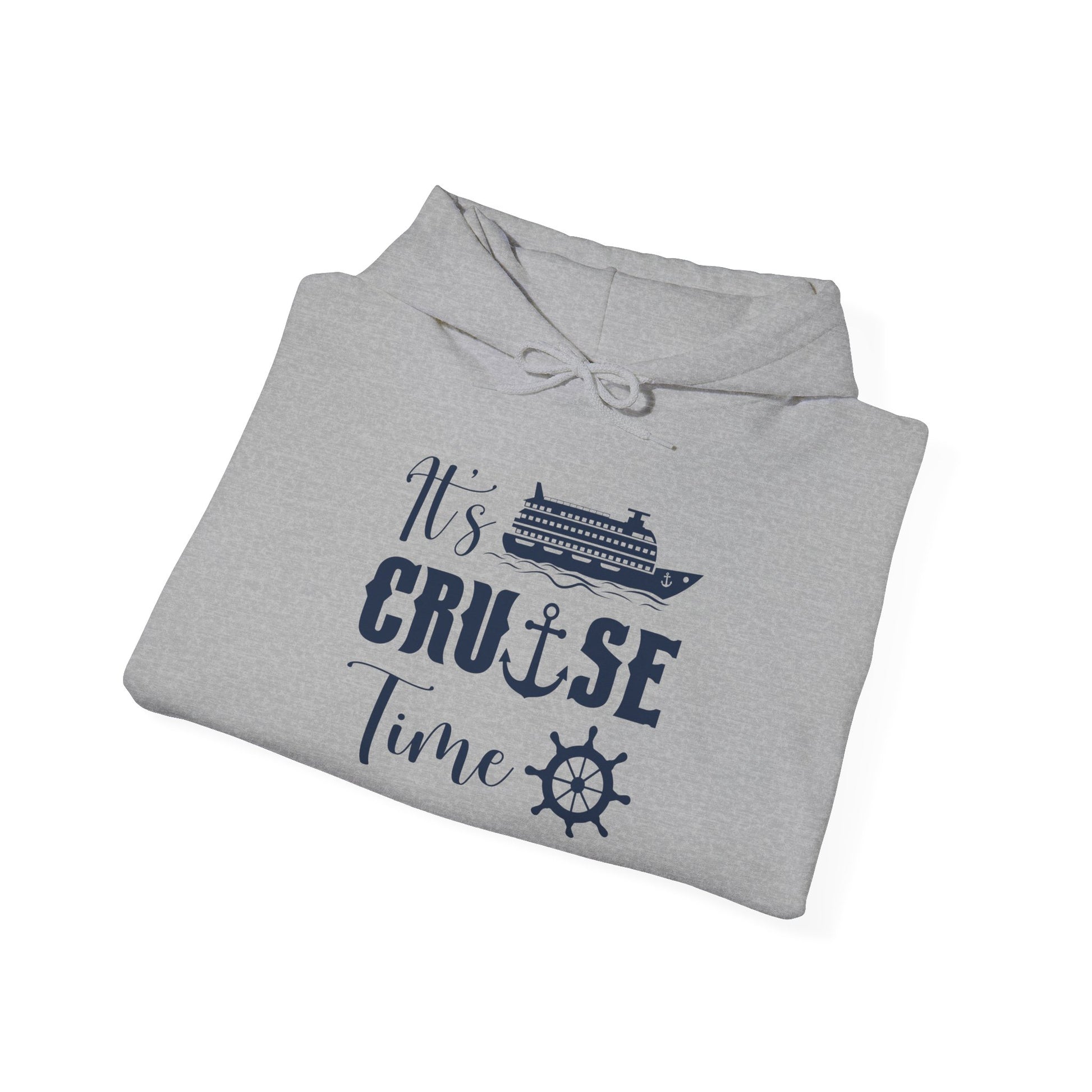It’s Cruise Time Shirt - Nautical Ship Anchor Wheel Bold Graphic Hoodie - View 20 - Best Cruise Shirts