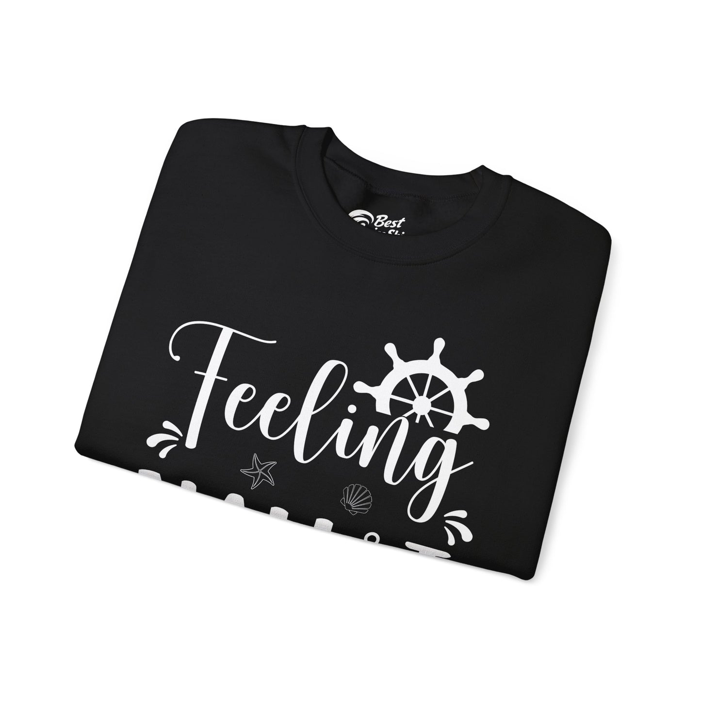 Feeling Nauti Shirt - Nautical Humor with Anchor Ship Wheel Starfish Sweatshirt - View 3 - Best Cruise Shirts