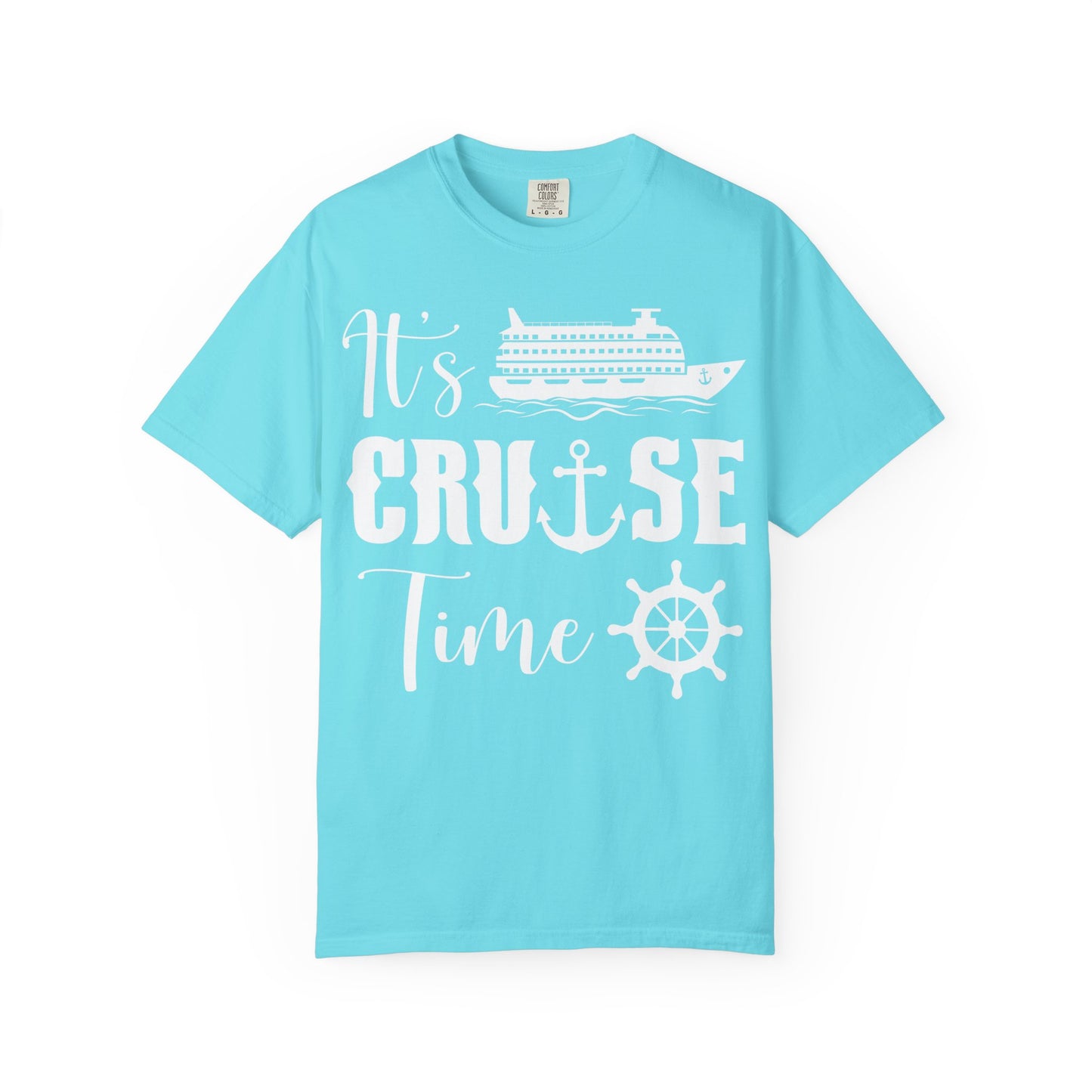 It’s Cruise Time Shirt - Nautical Ship Anchor Wheel Bold Graphic Comfort - View 5 - Best Cruise Shirts