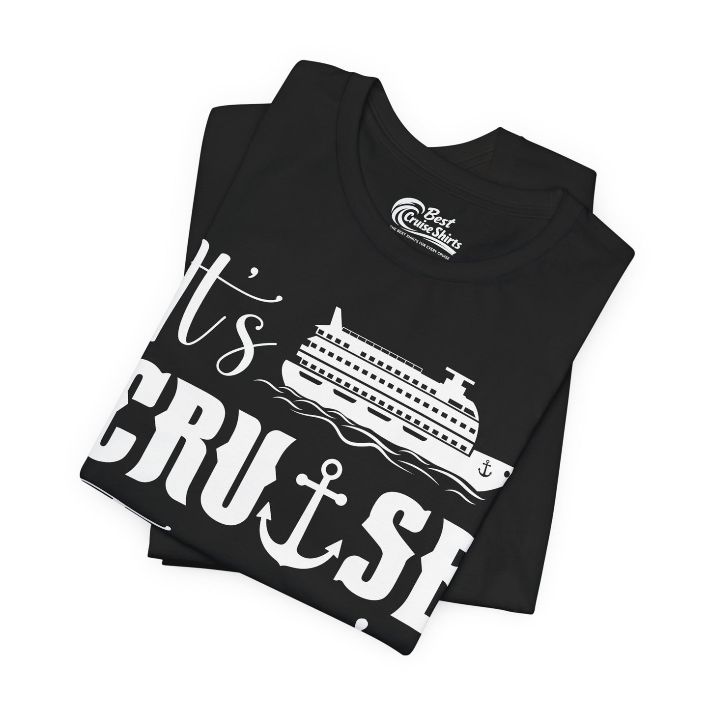 It’s Cruise Time Shirt - Nautical Ship Anchor Wheel Bold Graphic Premium Tee - View 3 - Best Cruise Shirts