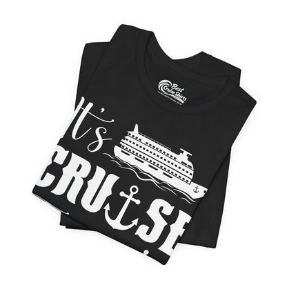 It’s Cruise Time Shirt - Nautical Ship Anchor Wheel Bold Graphic Premium Tee - View 3 - Best Cruise Shirts