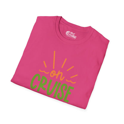 On Cruise Control Shirt - Bold Sunglasses Vacation Relaxation Design — T-Shirt