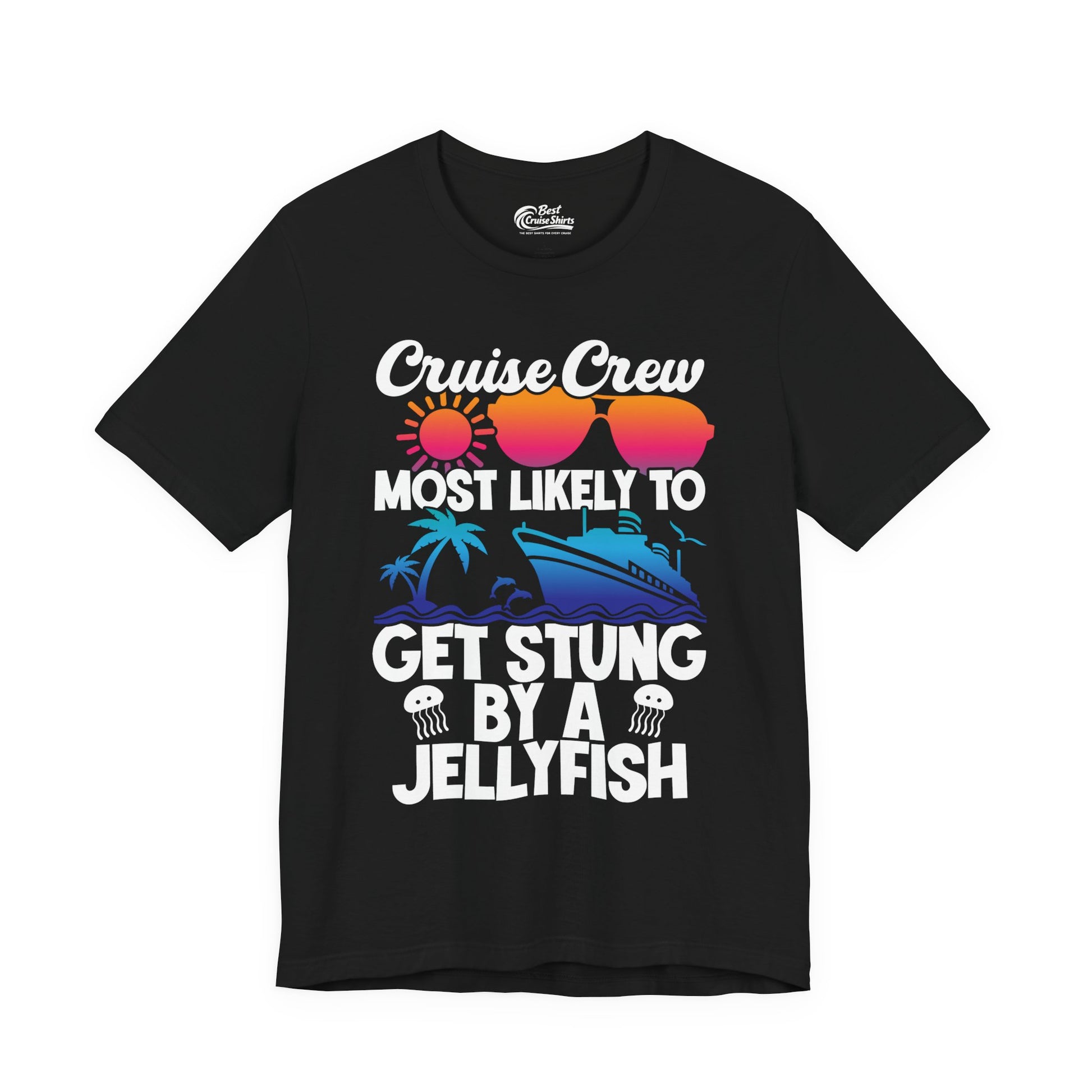 Cruise Crew Shirt - Funny Jellyfish Sunglasses Tropical Vacation Tee Premium Tee - Best Cruise Shirts