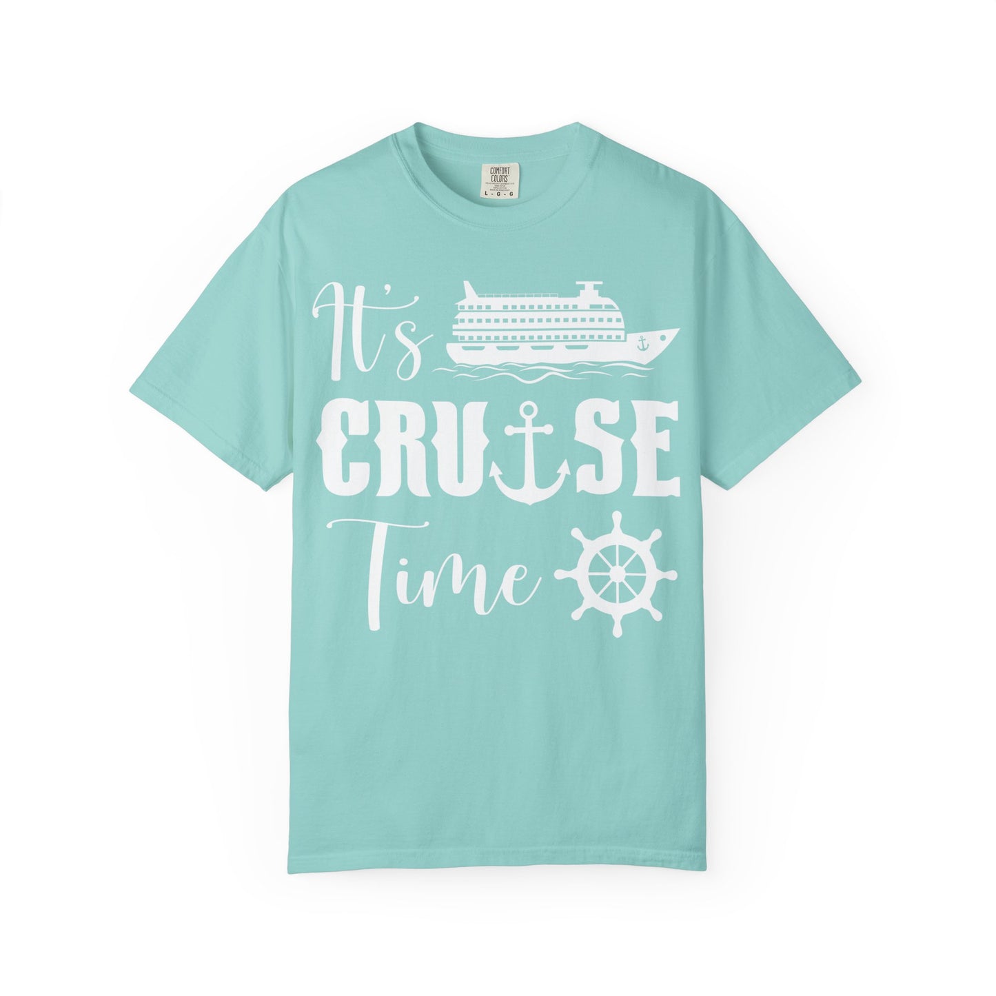 It’s Cruise Time Shirt - Nautical Ship Anchor Wheel Bold Graphic Comfort - View 4 - Best Cruise Shirts