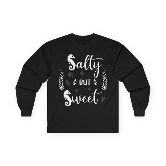 Salty But Sweet Seahorse Ocean Beach Shirt - Whimsical Summer Tee Long Sleeve - Best Cruise Shirts
