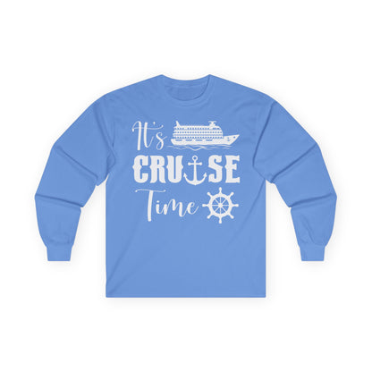 It’s Cruise Time Shirt - Nautical Ship Anchor Wheel Bold Graphic Long Sleeve - View 7 - Best Cruise Shirts