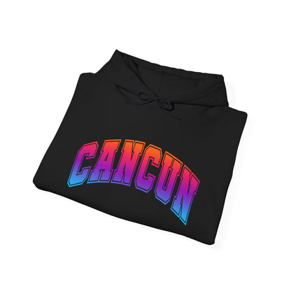 Cancun Mexico Bold Collegiate Style Shirt - Colorful Gradient Spring Break Hoodie - View 4 - Best Cruise Shirts