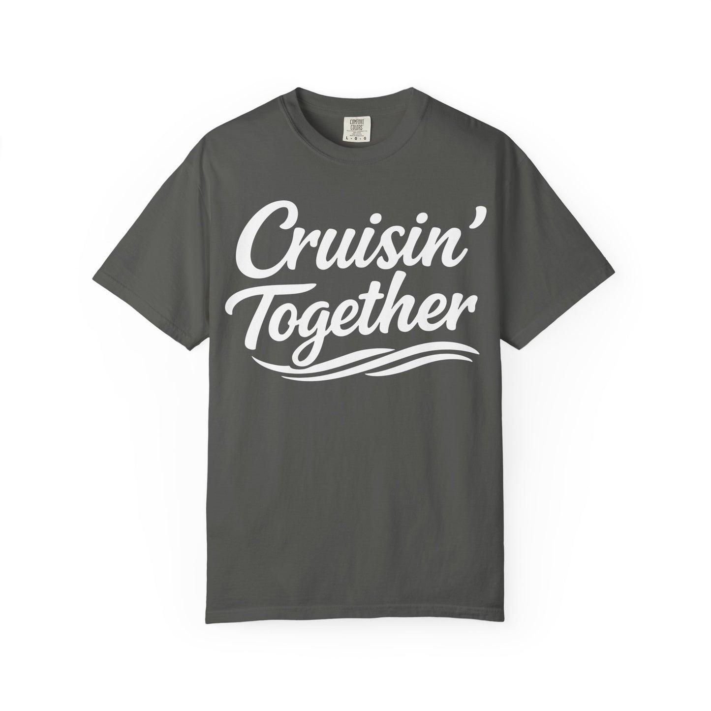 Cruisin Together Group Unity Shirt with Bold Script and Wave Design Comfort - View 4 - Best Cruise Shirts