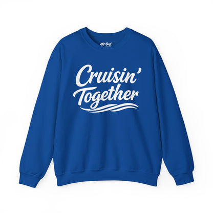 Cruisin Together Group Unity Shirt with Bold Script and Wave Design Sweatshirt - View 8 - Best Cruise Shirts