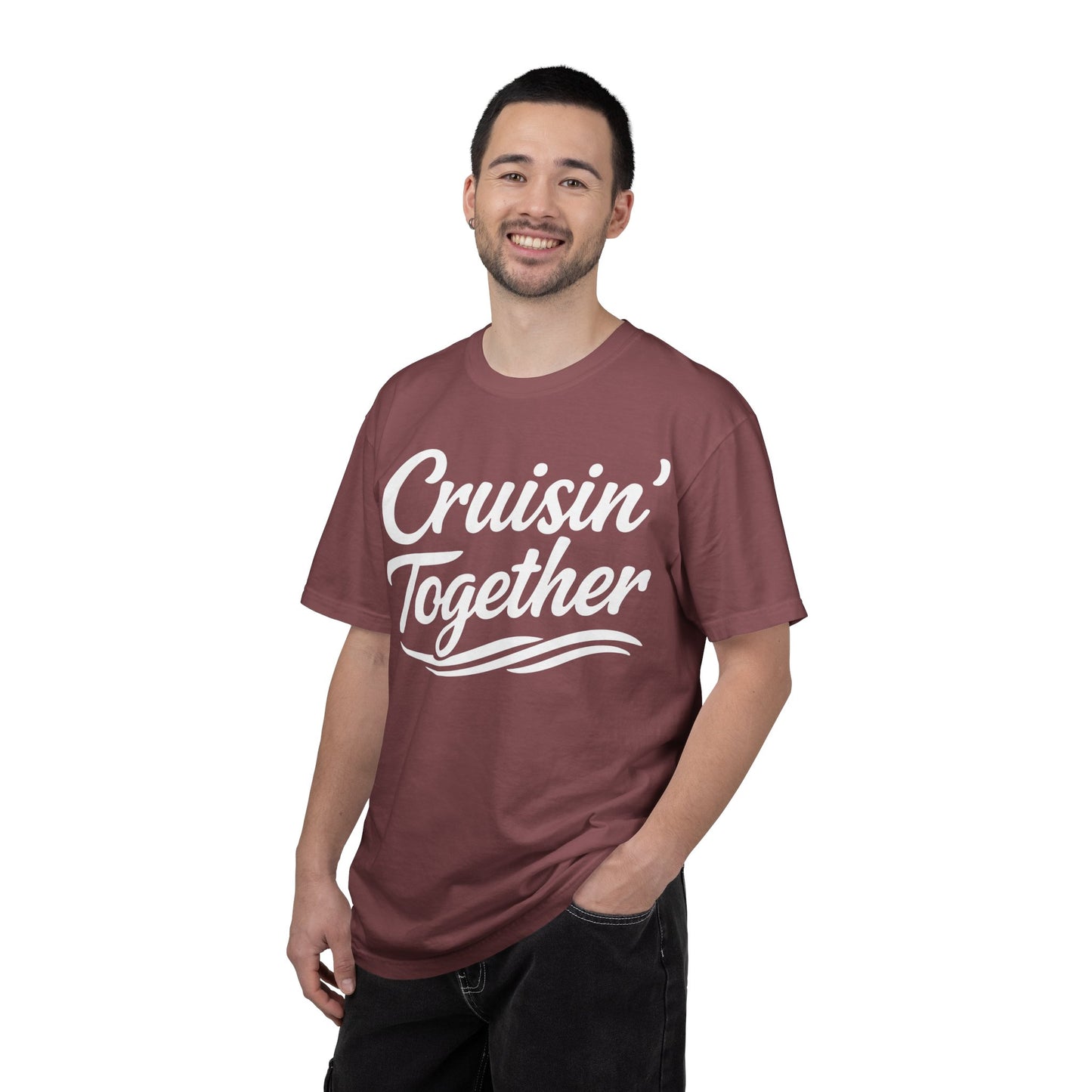 Cruisin Together Group Unity Shirt with Bold Script and Wave Design Comfort - View 12 - Best Cruise Shirts