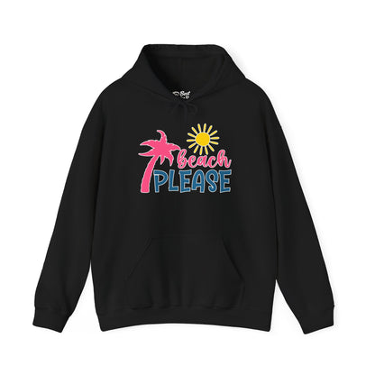Beach Please Shirt - Tropical Palm Tree and Sun Funny Summer Tee Hoodie - Best Cruise Shirts
