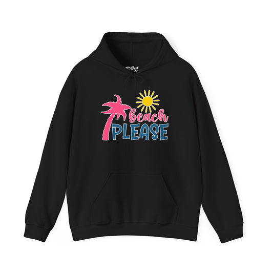 Beach Please Shirt - Tropical Palm Tree and Sun Funny Summer Tee Hoodie - Best Cruise Shirts