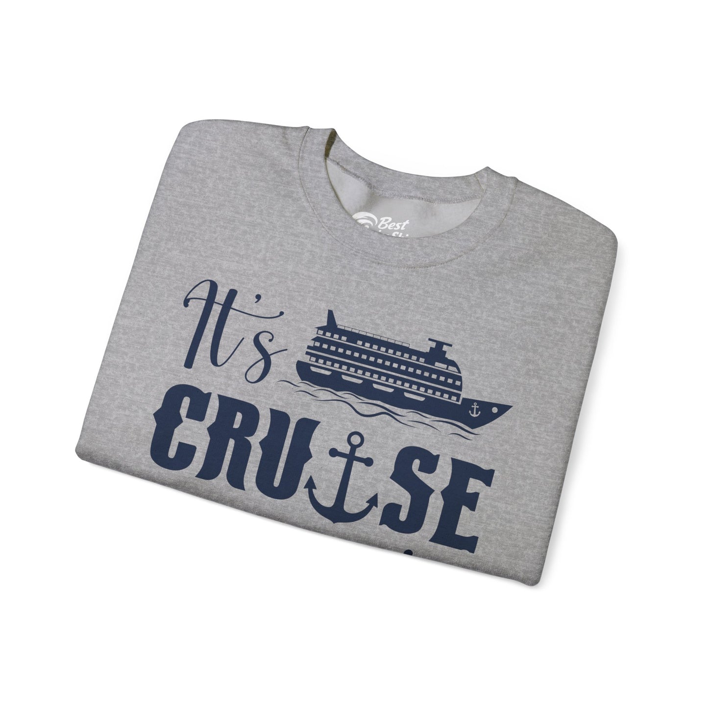 It’s Cruise Time Shirt - Nautical Ship Anchor Wheel Bold Graphic Sweatshirt - View 21 - Best Cruise Shirts
