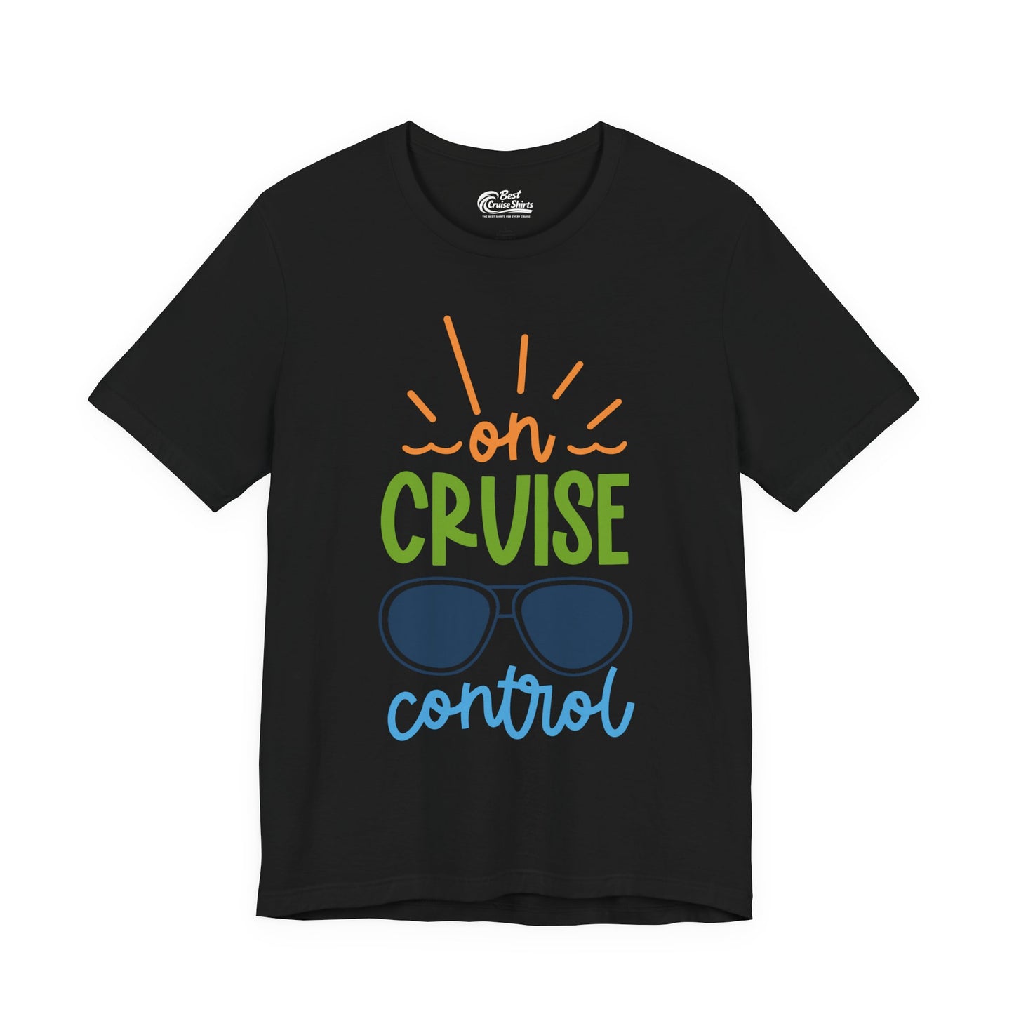 On Cruise Control Shirt - Bold Sunglasses Vacation Relaxation Design — Premium Tee
