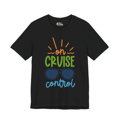 On Cruise Control Shirt - Bold Sunglasses Vacation Relaxation Design — Premium Tee