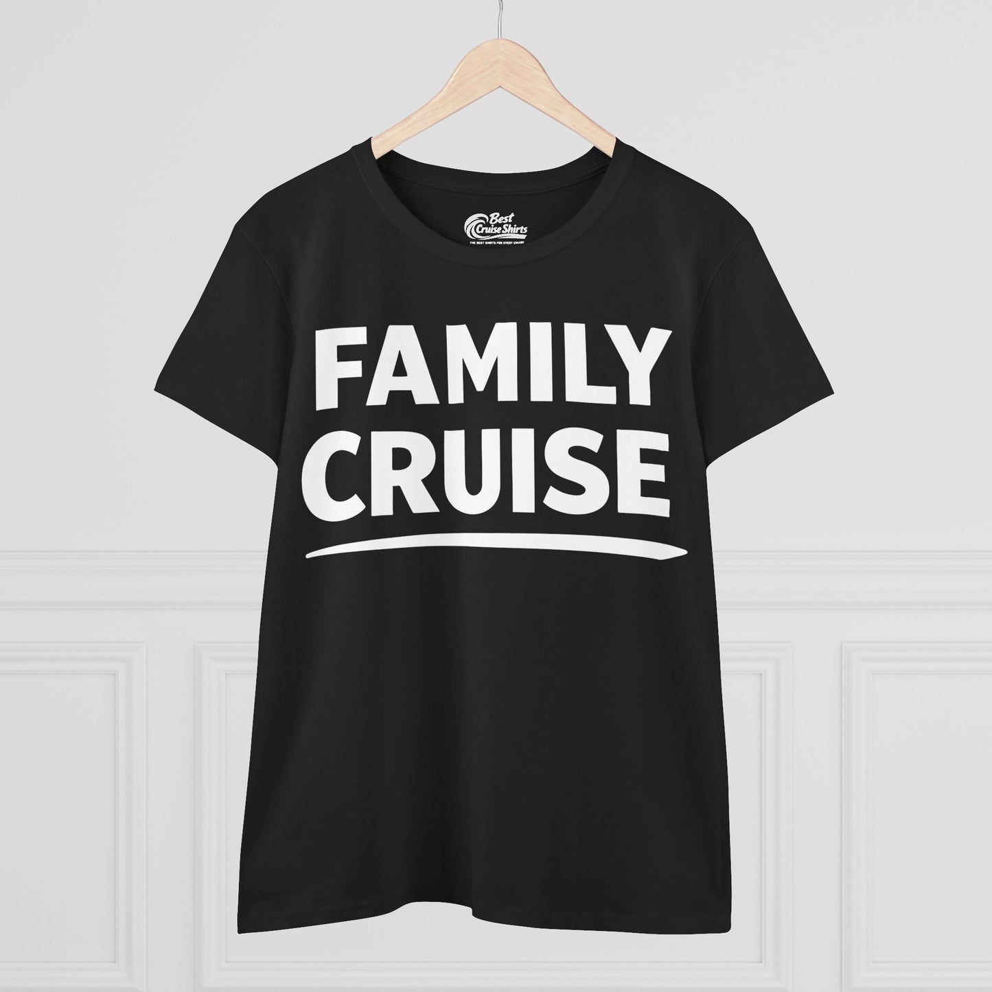 Family Cruise Celebration Bold Lettering Group Trip Shirt Ladies Tee - View 3 - Best Cruise Shirts