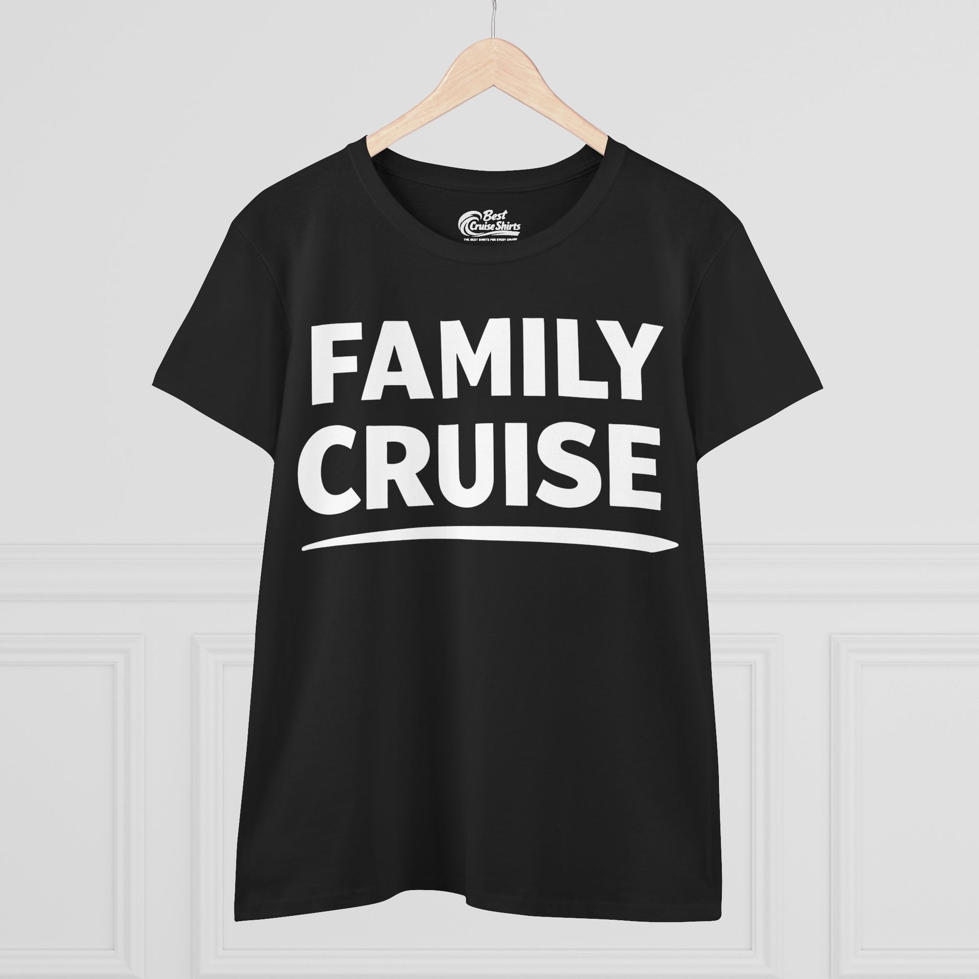 Family Cruise Celebration Bold Lettering Group Trip Shirt Ladies Tee - View 3 - Best Cruise Shirts