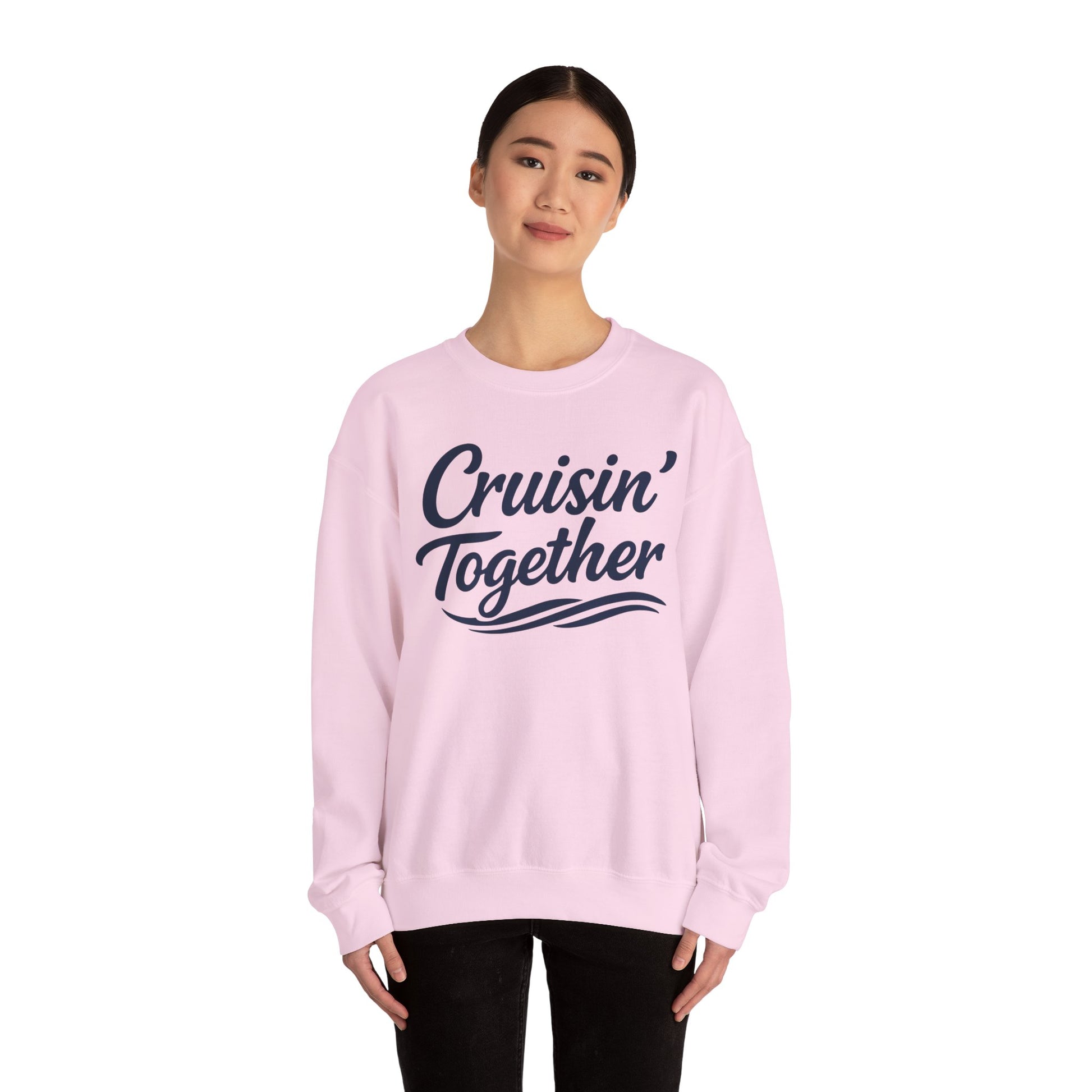 Cruisin Together Group Unity Shirt with Bold Script and Wave Design Sweatshirt - View 36 - Best Cruise Shirts