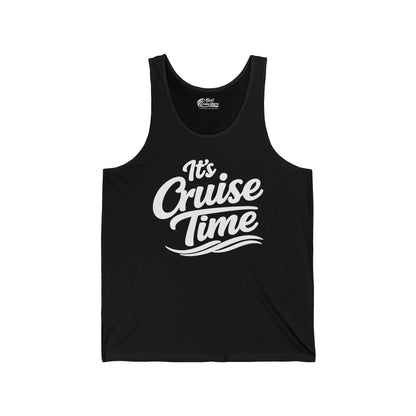 It’s Cruise Time Bold Nautical Wave Typography Cruise Shirt — Tank Top