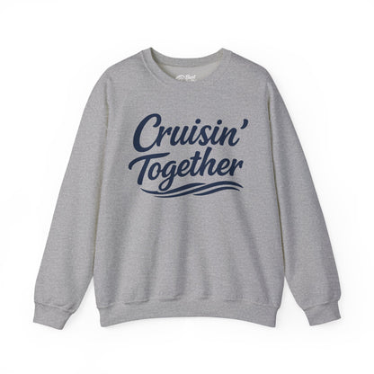 Cruisin Together Group Unity Shirt with Bold Script and Wave Design Sweatshirt - View 5 - Best Cruise Shirts