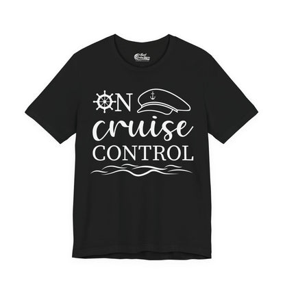 On Cruise Control Shirt - Nautical Captain Hat and Ship Wheel Design Premium Tee - Best Cruise Shirts