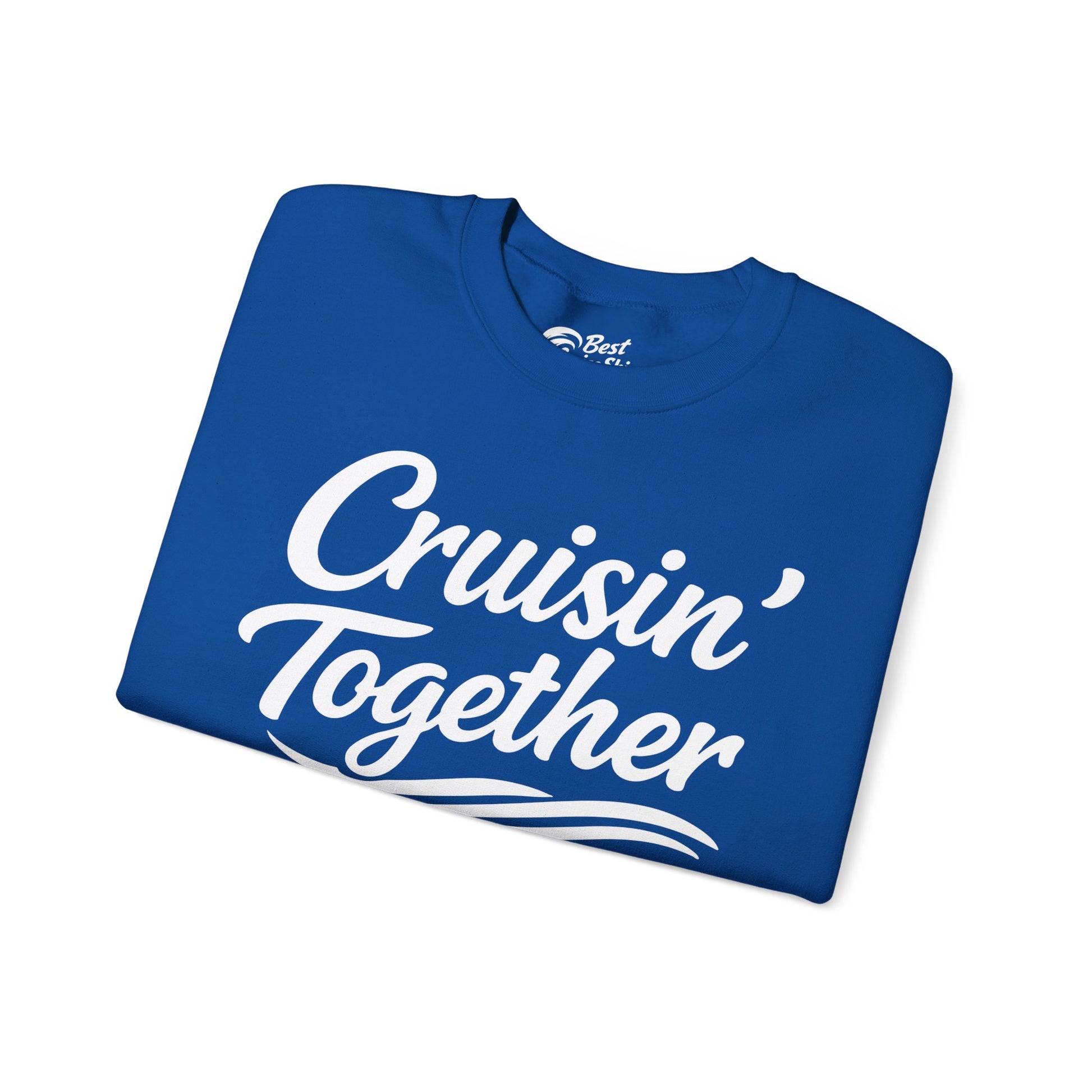 Cruisin Together Group Unity Shirt with Bold Script and Wave Design Sweatshirt - View 29 - Best Cruise Shirts
